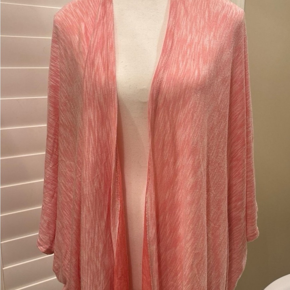 Do Everything in Love pink ruana